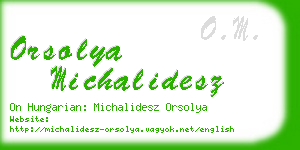 orsolya michalidesz business card